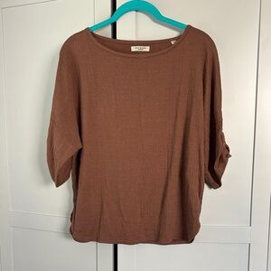 Max Studio Brown Women's Textured Top